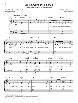 Disney : Les plus belles chansons - Niveau facile - Partition